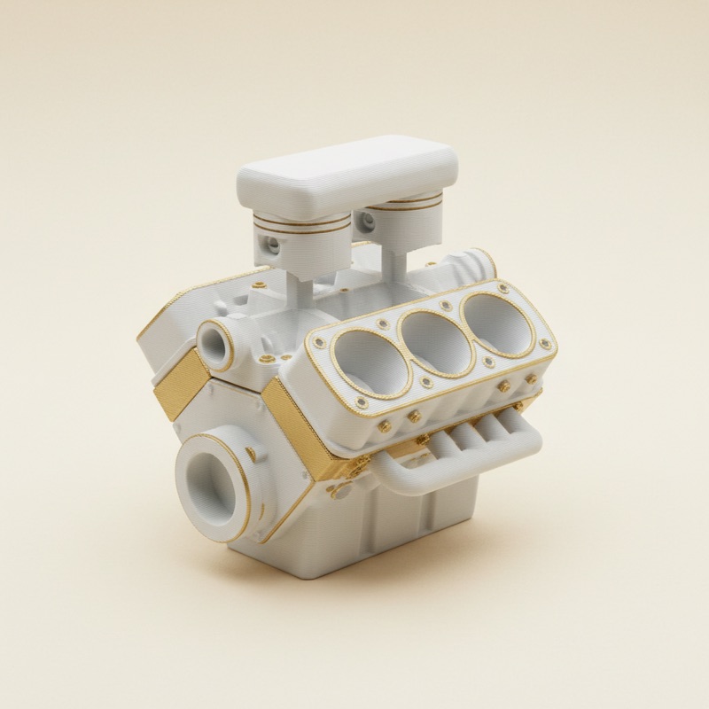 V8 Motor figurine