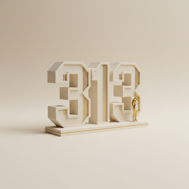 313 Numerals figurine